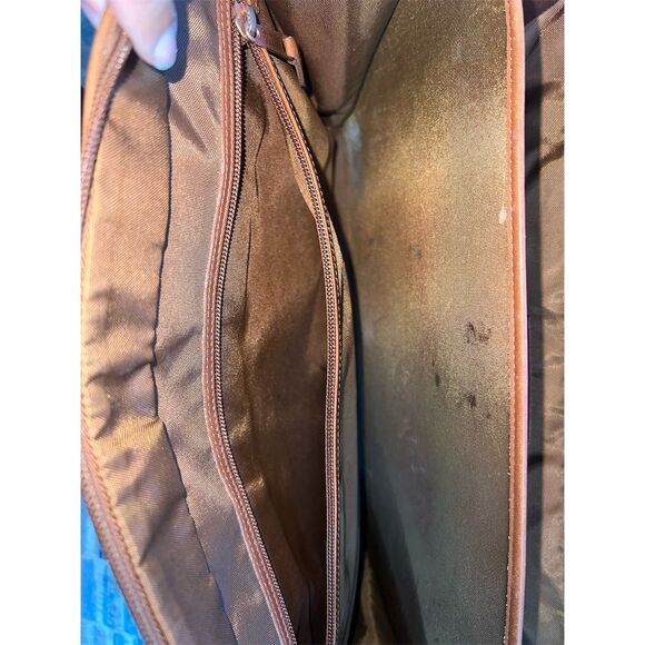 Coach Brown Leather Briefcase Unisex Multi-Compartment Medium Bag - Picture 7 of 11